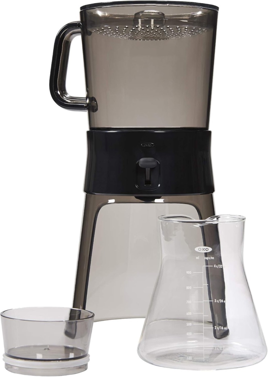 OXO Good Grips 32 oz cold brew coffee maker with glass carafe and stainless steel mesh filter