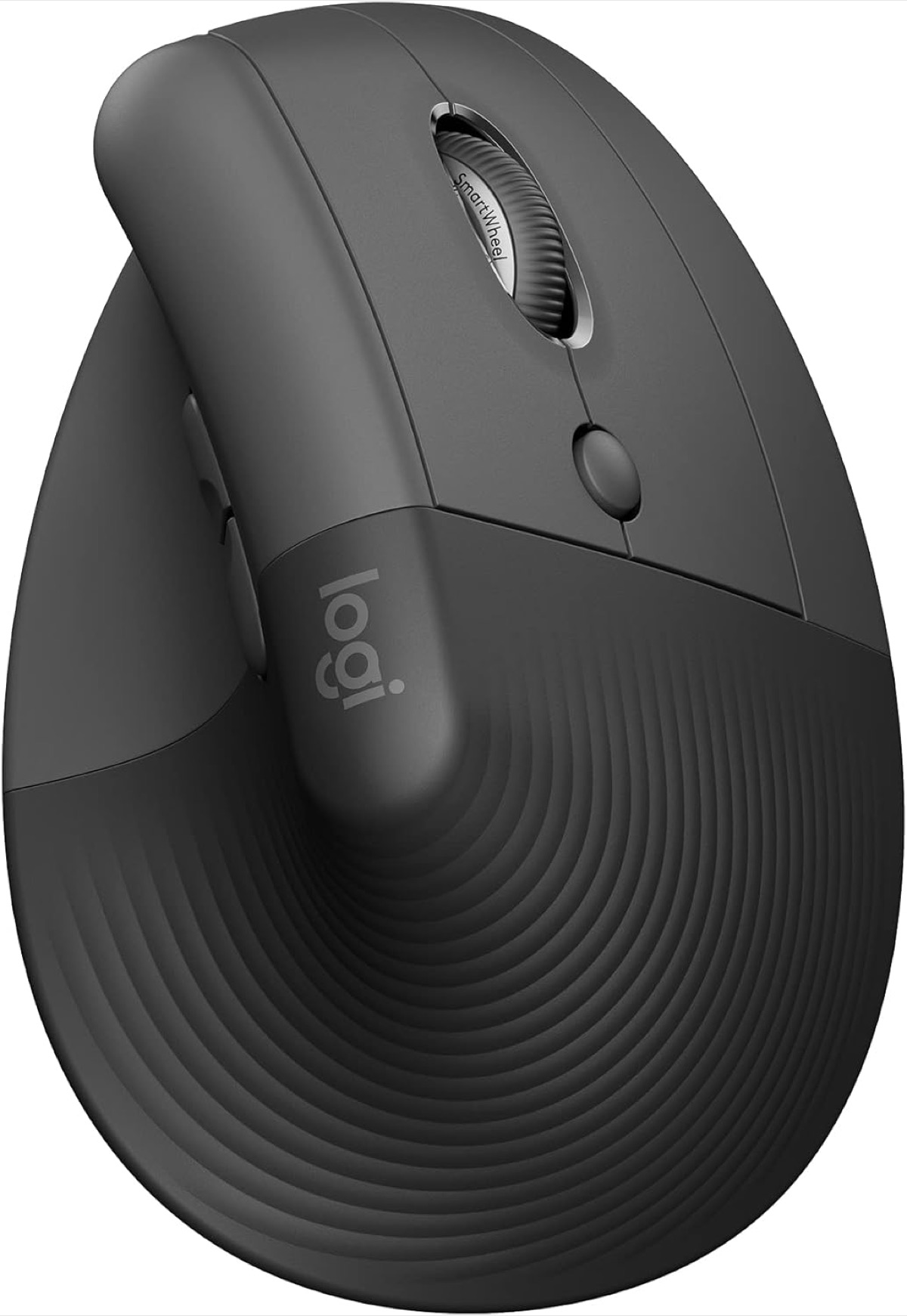Logitech Lift compact vertical ergonomic mouse with rounded body and silent buttons