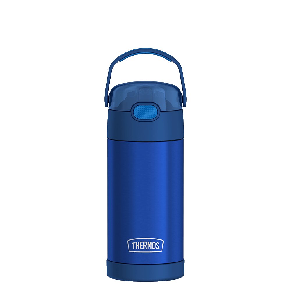 Thermos FUNtainer 12oz insulated kids water bottle with push-button straw lid