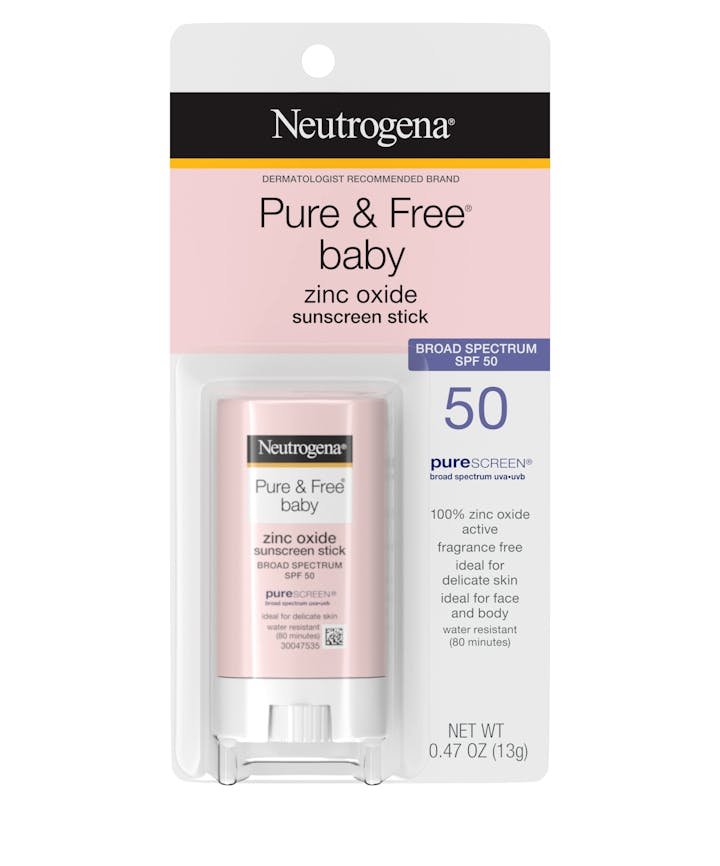 Neutrogena Pure and Free Baby 100 percent mineral sunscreen stick with zinc and titanium