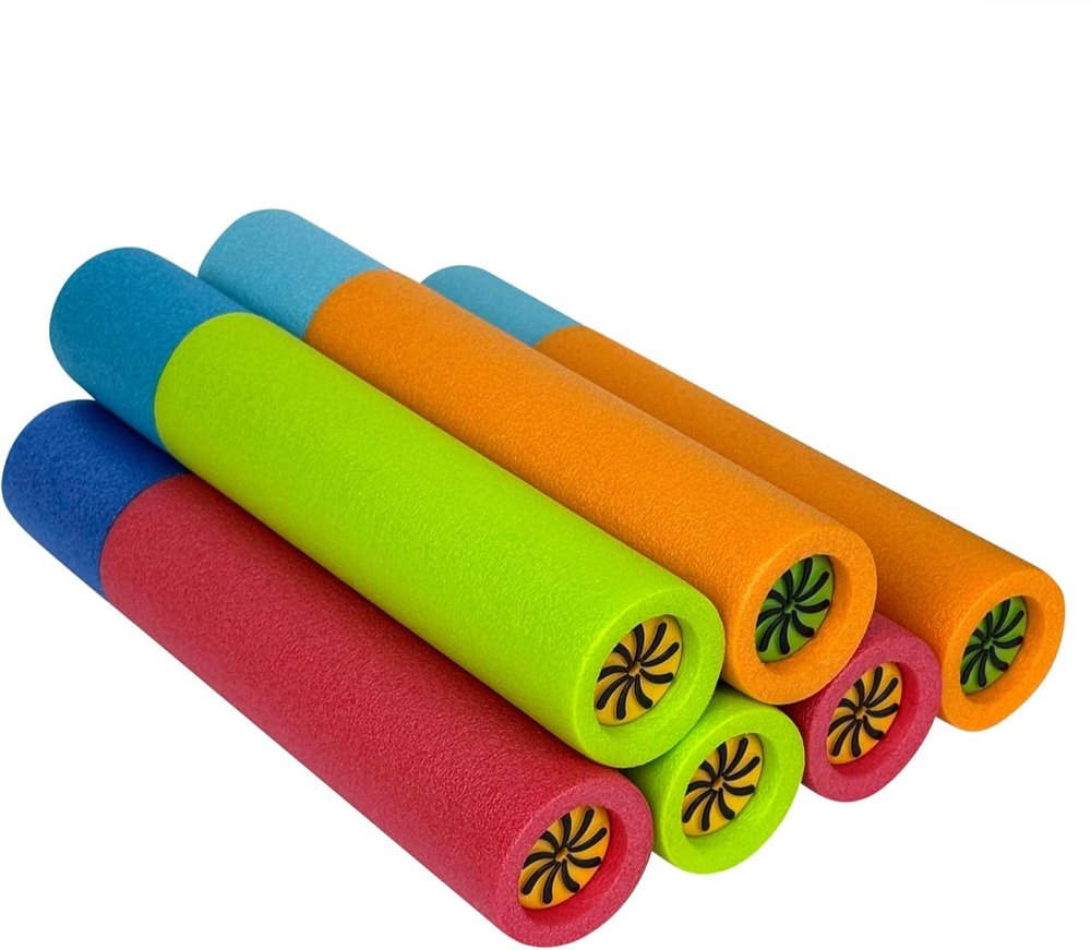 Max Liquidator six-pack of foam water blasters that float for group water fights