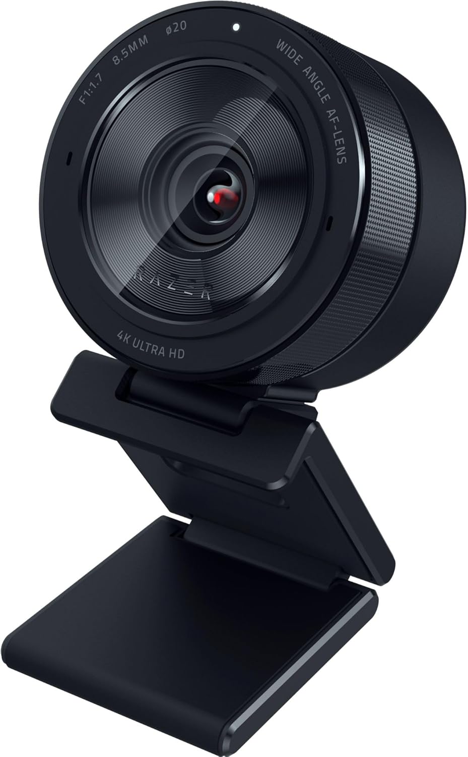 Razer Kiyo Pro Ultra 4K webcam with large round lens, F1.7 aperture, and built-in privacy shutter