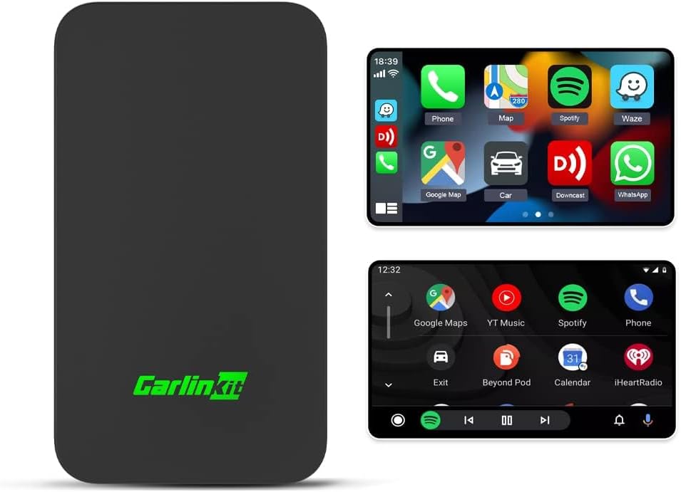 CarlinKit 5.0 2air wireless CarPlay and Android Auto adapter dongle for factory wired cars