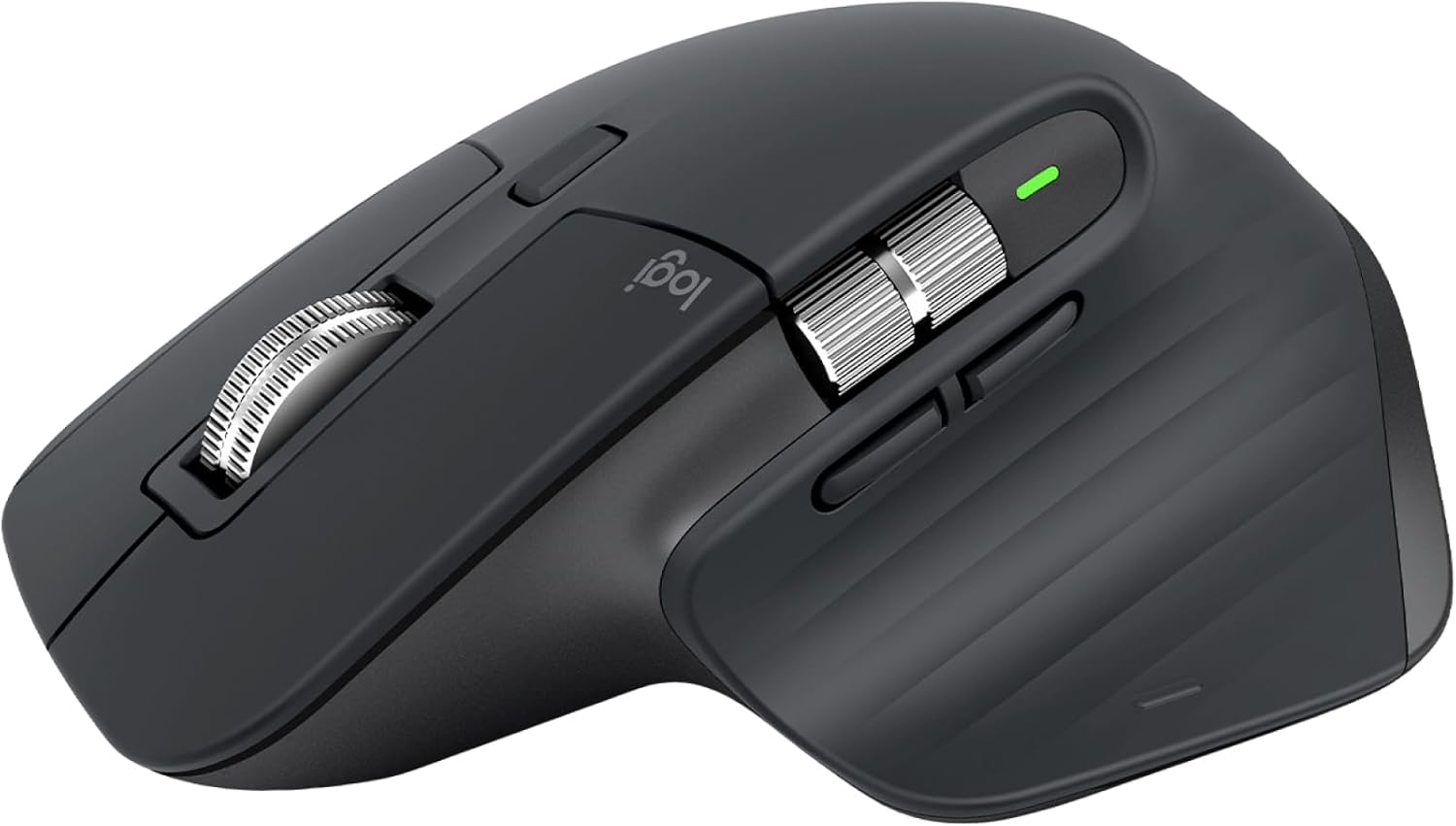 Logitech MX Master 3S wireless productivity mouse with sculpted right-handed shape and electromagnetic scroll wheel
