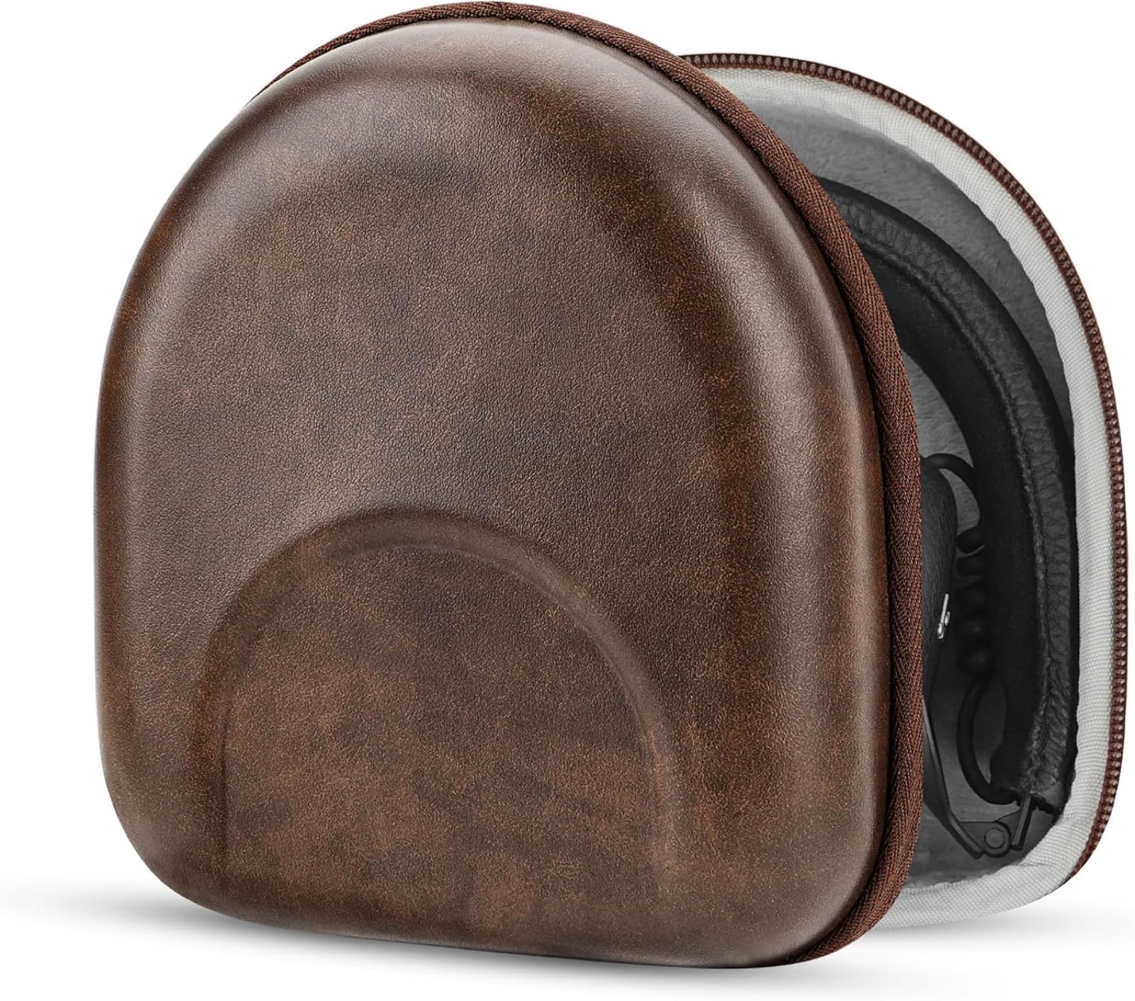 Geekria Shield hard shell carrying case for Marshall Major on-ear headphones in brown