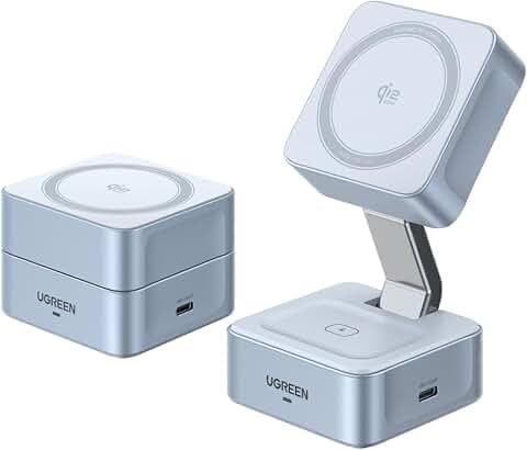 UGREEN MagFlow Qi2 25W 2-in-1 magnetic wireless charger