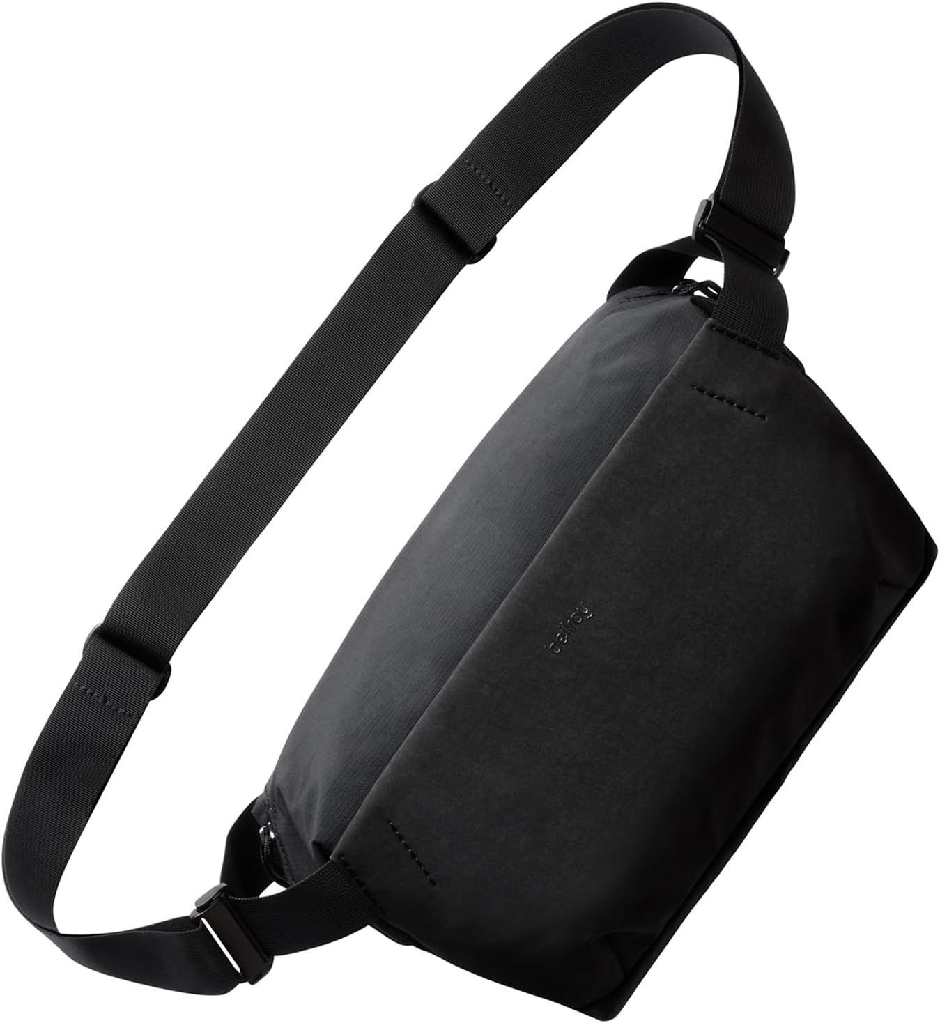 Bellroy Venture Sling 9L large crossbody sling bag in black with wide strap and structured front pocket