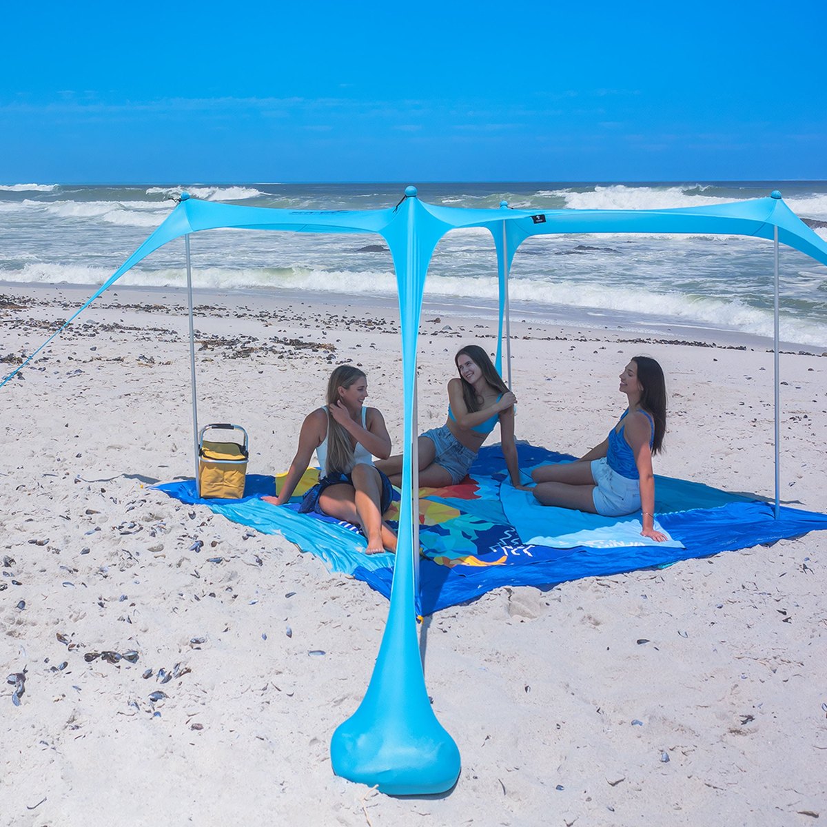 Sun Ninja beach tent sun shelter with UPF 50 protection, the best overall beach shade