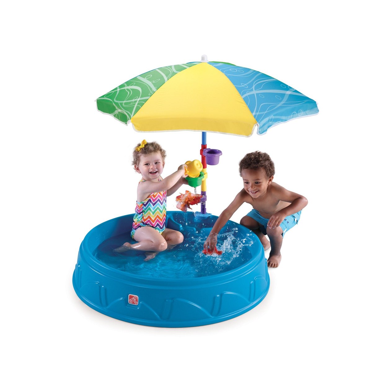 Step2 Play and Shade kiddie pool with umbrella, the best overall backyard pool for toddlers