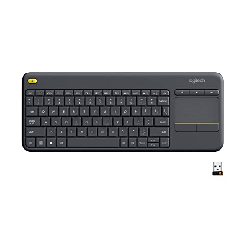 Logitech K400 Plus wireless touch keyboard, a couch keyboard for a living-room gaming PC