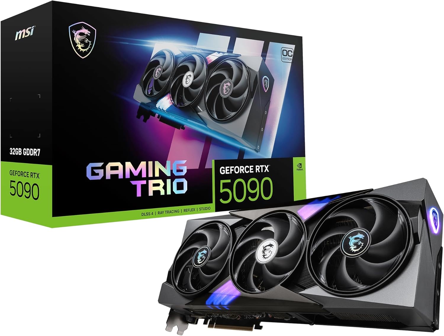 An NVIDIA GeForce RTX 5090 graphics card, the current flagship GPU