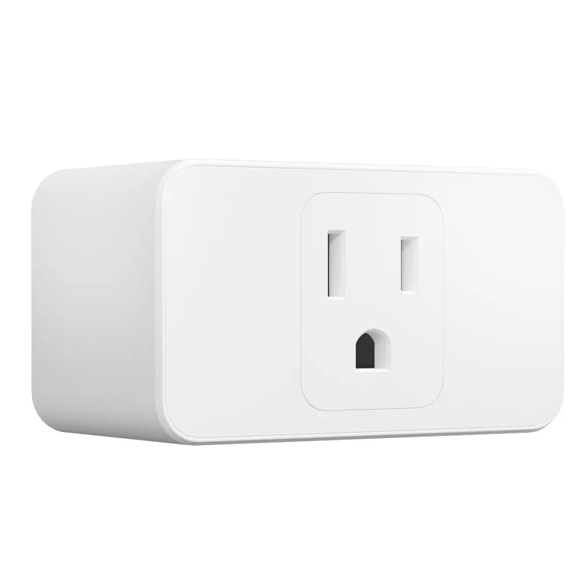 Meross MSS110 Smart Wi-Fi Plug Mini white compact smart plug with US three-prong outlet on a white background