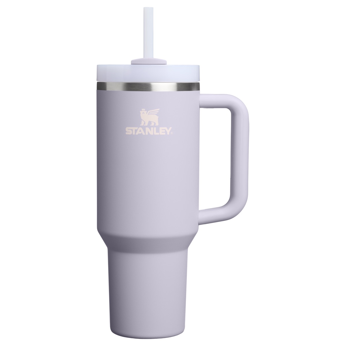 Stanley Quencher H2.0 FlowState 40oz insulated tumbler with comfort-grip handle and FlowState lid